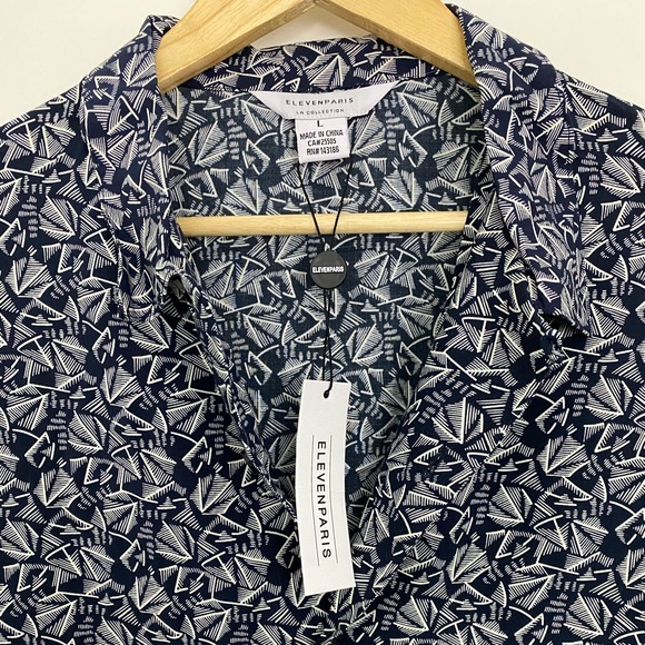 Eleven Paris Spatial Premium Button Down Shirt Size Large - Picture 5 of 7